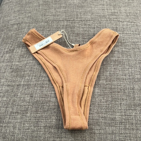 Skims Cotton Rib Thong - Picture 2 of 5